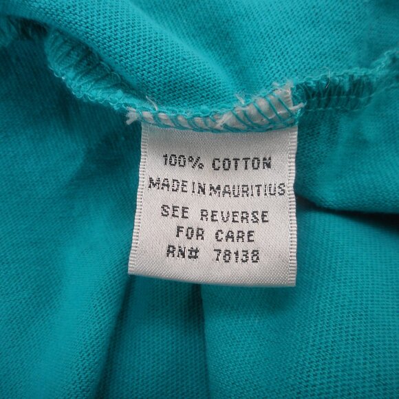 M Mac Vermont Country Store Women's size L Dragonfly Print Top Teal Blue-Green - Picture 9 of 10